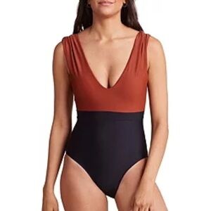 🌻NEW Summersalt The Ruched Backflip Swimsuit in Amber/Sea Urchin |  Size 2